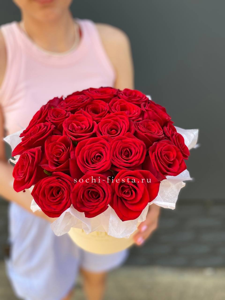 свадебная композиция с пионами и эустомой в Братске