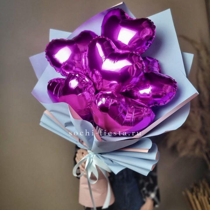 Букет из шаров сердец  в Братске