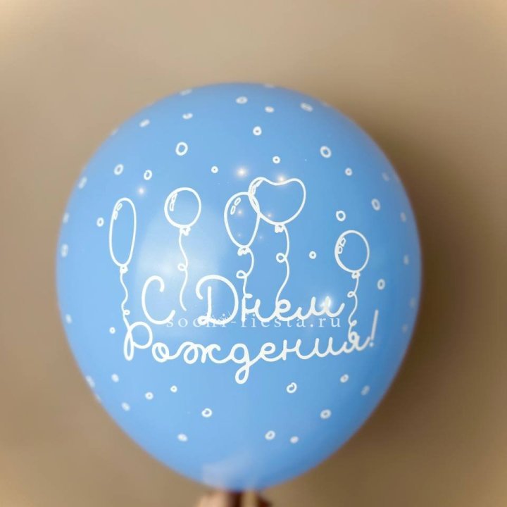 Гелиевый латексный шар С днем рождения! матовый в Братске