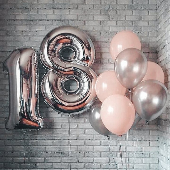 Фольгированный шар Серебряная Цифра в Братске