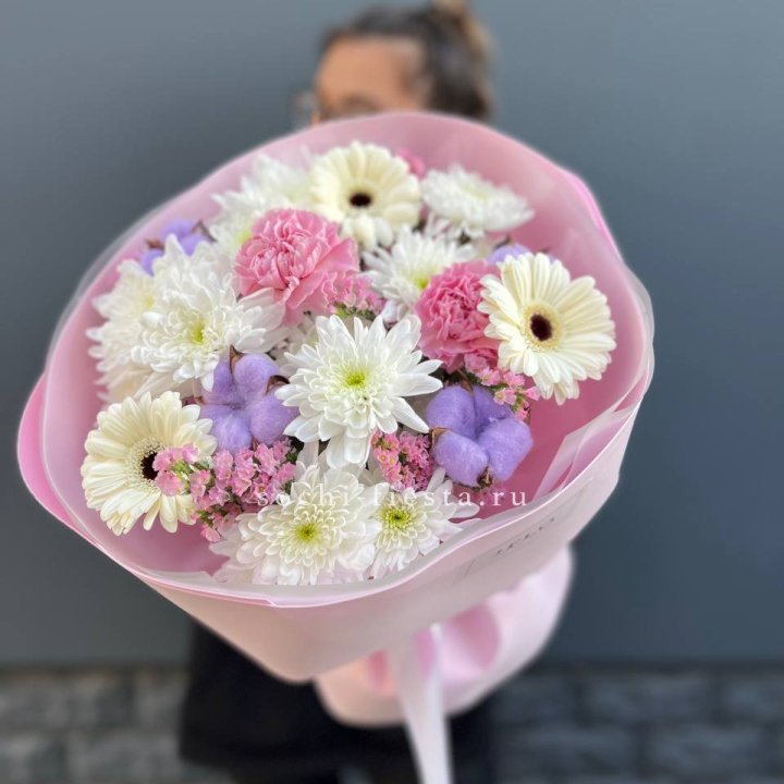 Букет цветов "Пинк спринг" в Братске