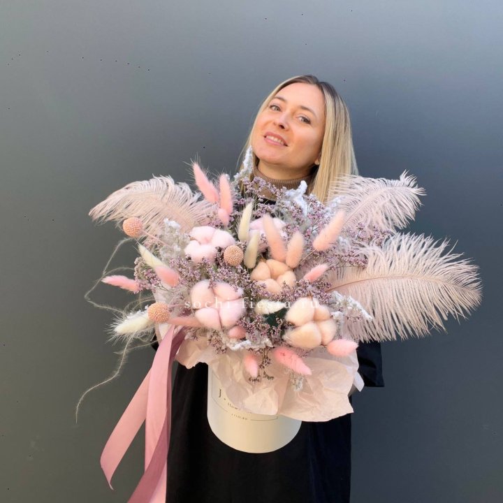 Авторский бокс с сухоцветами в Братске