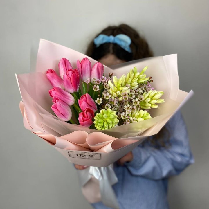  Дуо тюльпаны и гиацинты в Братске