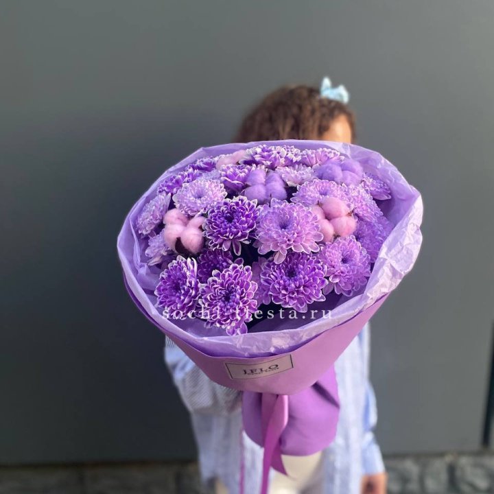 Хризантемы с хлопком в Братске