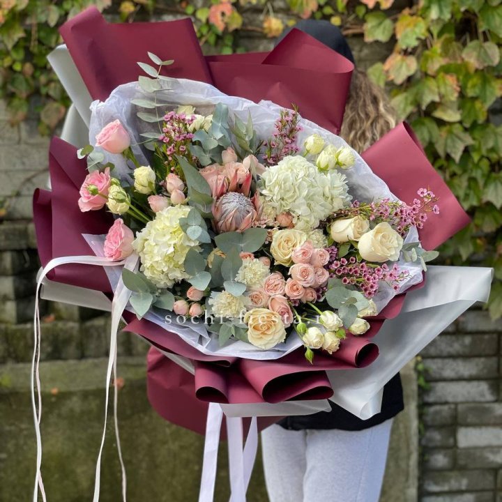 Авторский букет с протеей №1 в Братске