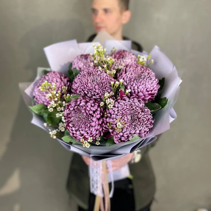 Букет хризантем "Палермо" в Братске