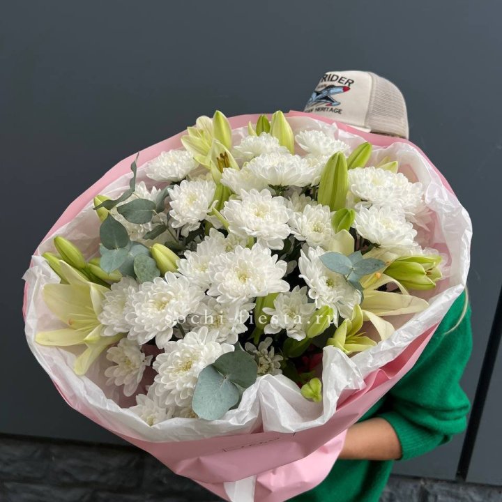  Букет  хризантемы и лилии в Братске