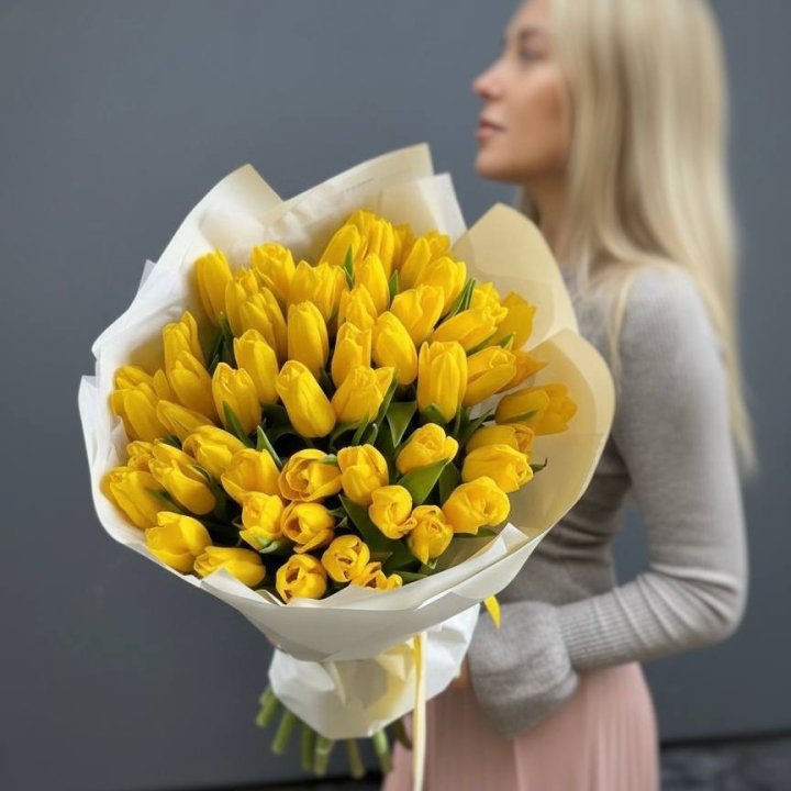 51 желтый тюльпан в Братске