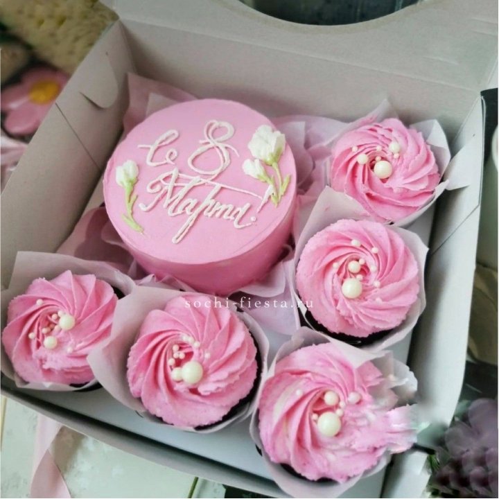 Капкейки и бенто-торт "8 марта!" в Братске