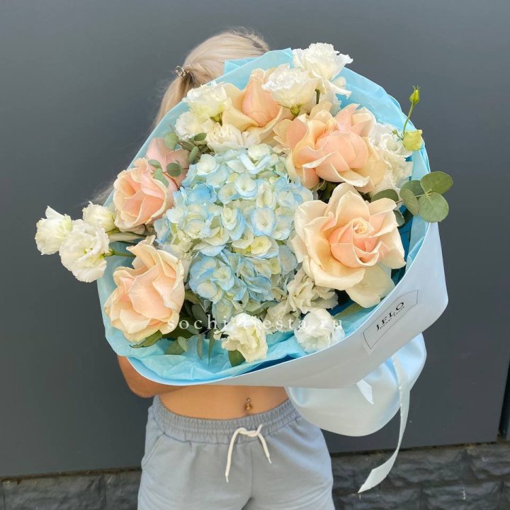 Сборный букет "Голубой закат" в Братске