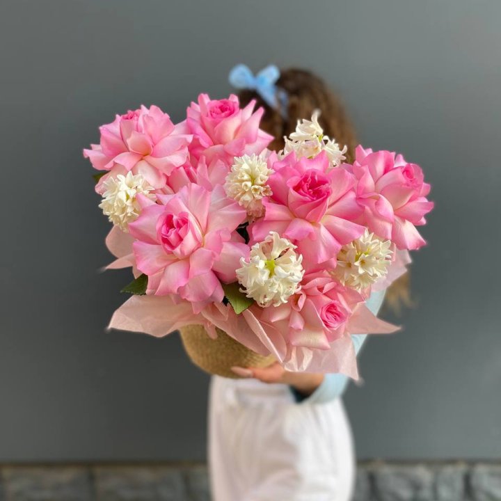 Дуо розы и гиацинты в Братске