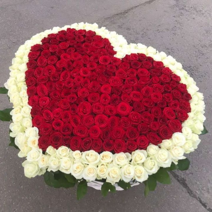 333 розы в корзине в Братске