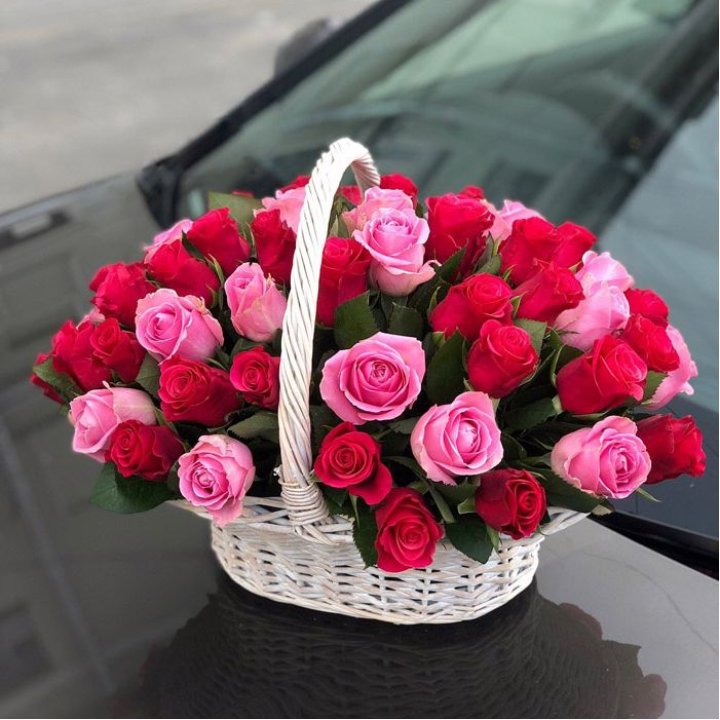 Корзина с розами  в Братске