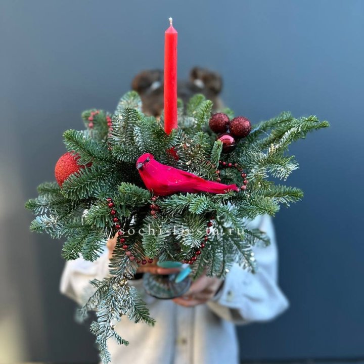 Новогодняя композиция в бокале в Братске