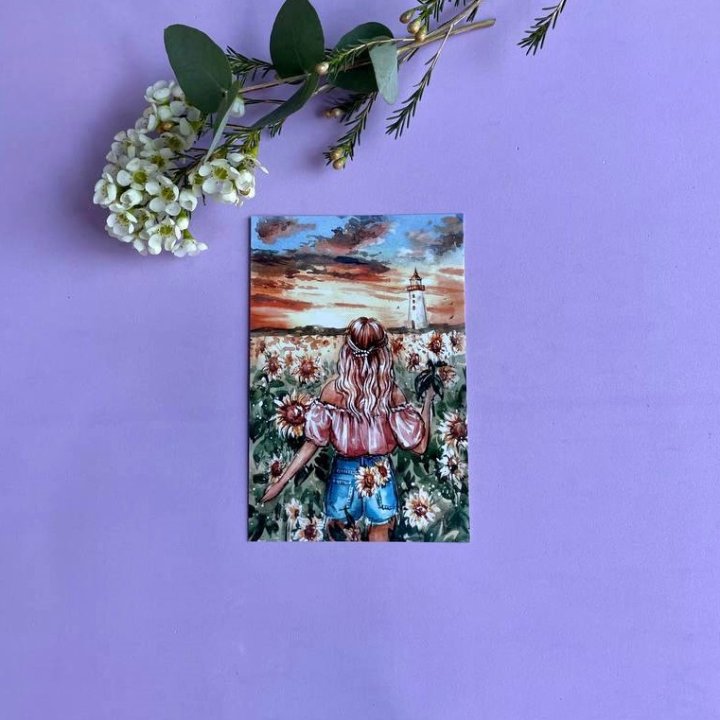 Открытка к букету "Подсолнух" в Братске