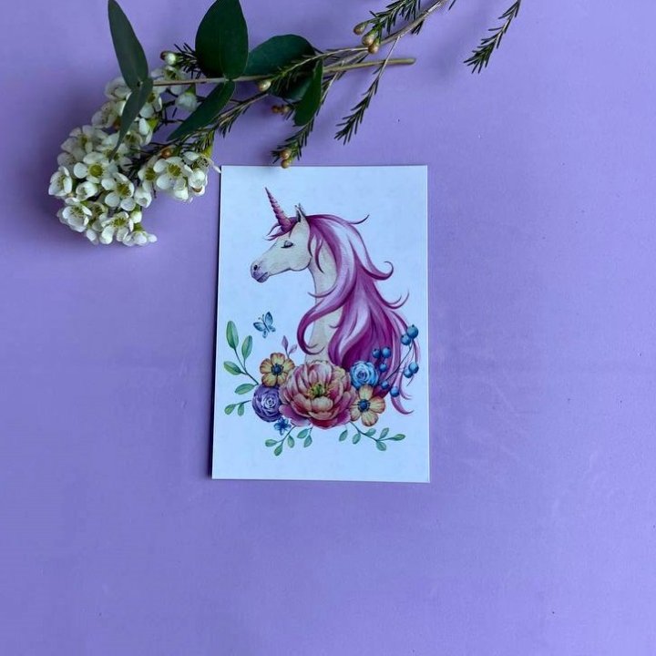 Открытка к букету "Единорог" в Братске