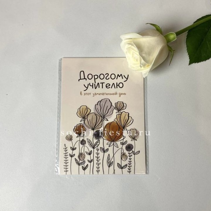 Открытка к букету "Дорогому учителю" в Братске