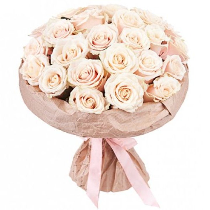 25 кремовых роз "Craft" в Братске