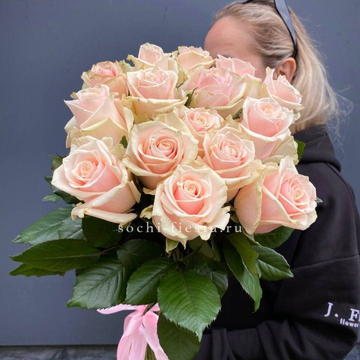 15  кремовых высоких роз в Братске