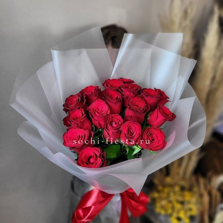 17 красных роз "Нет времени ждать" в Братске