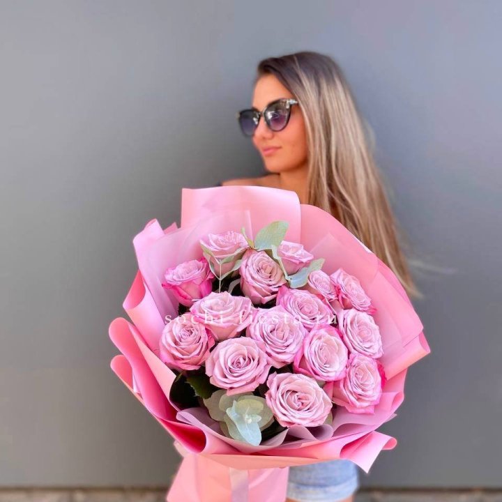 Букет розовых роз 2 в Братске