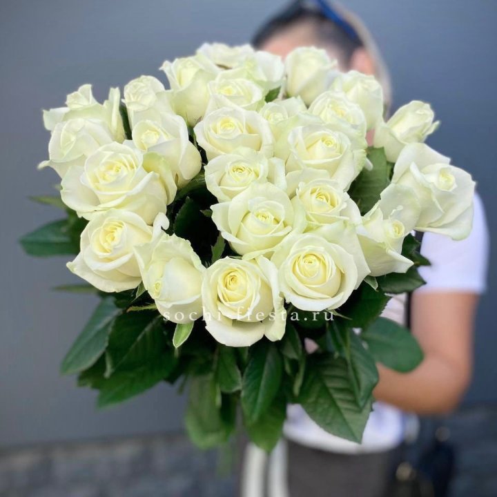 Голландские розы белые 25 в Братске