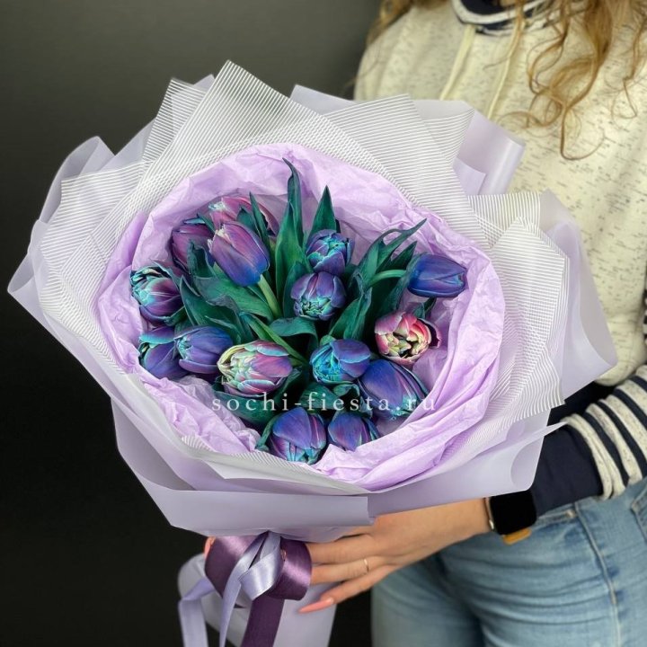 Букет тюльпанов "Пандора" в Братске