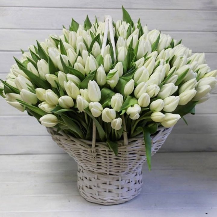 Корзина из 151 тюльпана в Братске