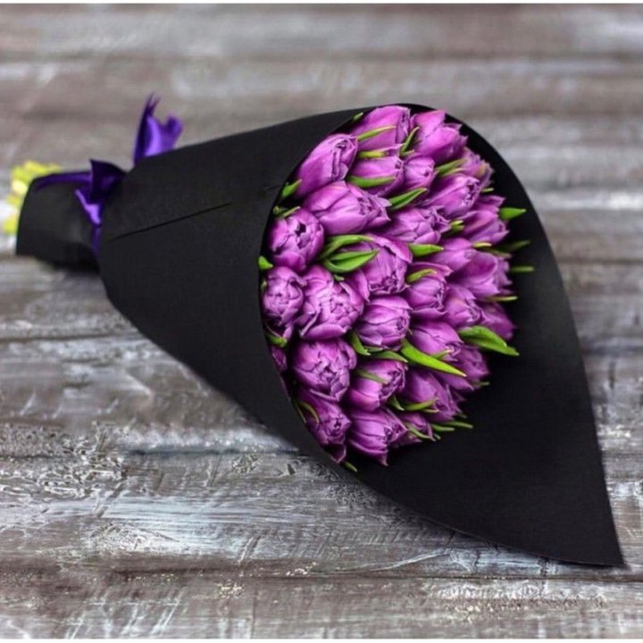 Пионовидные тюльпаны блэк в Братске